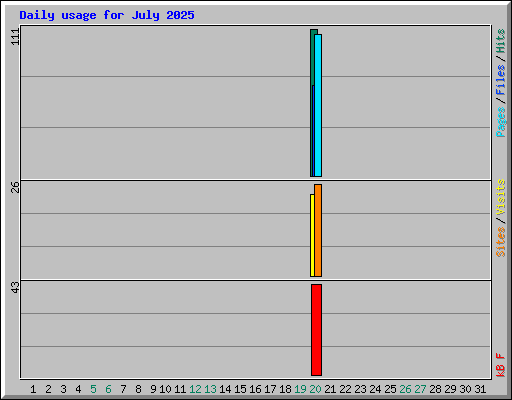 Daily usage for July 2025